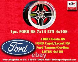 1 Cerchio FORD LOTUS TALBOT RS 7x13 ET+5 4x108 Escort Capri Taunus Cortina wheel