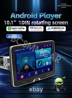 1 Din 10.1in Car Stereo Radio Player For Apple Carplay Android Auto Bluetooth