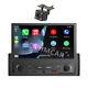 1 Din 7inch Car Radio Wireless Carplay Android-auto Bluetooth With 8led Rear Cam