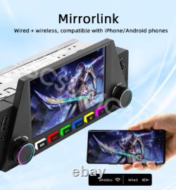1 Din Car Radio Stereo 4.7in MP5 Player Bluetooth For Apple Carplay Android Auto