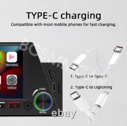 1 Din Car Radio Stereo 4.7in MP5 Player Bluetooth For Apple Carplay Android Auto