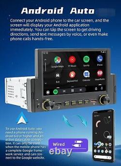 1 Din Radio Car Stereo Touch Screen MP5 Player Wifi GPS For CarPlay Android Auto