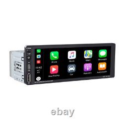 1 Din Radio Touch Screen Car Stereo MP5 Player BT For Apple Carplay Android Auto