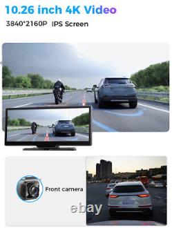 10.26in Car DVR Dash Camera Video Recorder WiFi Bluetooth Carplay/Android Auto