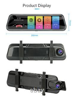 10in Dual Lens Car Streaming Media DVR Dash Cam Video Rearview Mirror Recorder