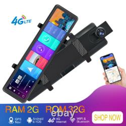 11.26in Dual Lens Car Rearview Mirror DVR Dash Cam Front/Rear Camera Recorder