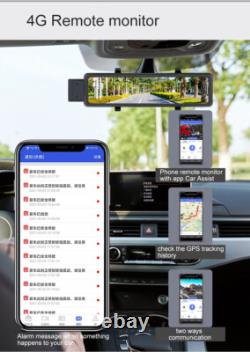 11.26in Dual Lens Car Rearview Mirror DVR Dash Cam Front/Rear Camera Recorder
