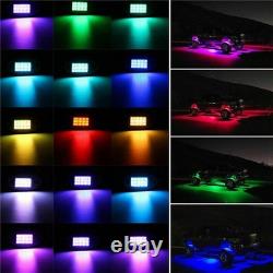 16Pods RGB LED Under Car ATV UTV Rock Lights Chassis Neon Underglow Lamp App UK