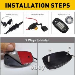 16Pods RGB LED Under Car ATV UTV Rock Lights Chassis Neon Underglow Lamp App UK