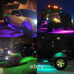 16Pods RGB LED Under Car ATV UTV Rock Lights Chassis Neon Underglow Lamp App UK