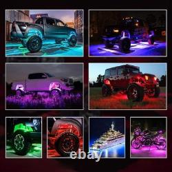16Pods RGB LED Under Car ATV UTV Rock Lights Chassis Neon Underglow Lamp App UK