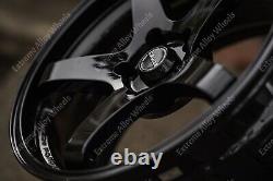 18 Black GTR Alloy Wheels Fits Ford B Max Cortina Courier Ecosport 4x108
