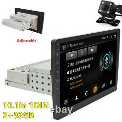 1DIN 10.1in Android 8.1 Car Stereo Radio GPS NAVI Bluetooth Player WiFi +Camera
