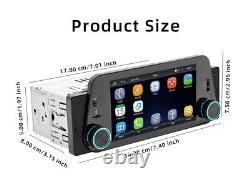 1Din Car Radio Stereo For CarPlay Android Auto Bluetooth MP5 Player With4LED Cam