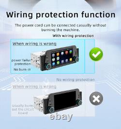 1Din Car Radio Stereo For CarPlay Android Auto Bluetooth MP5 Player With4LED Cam