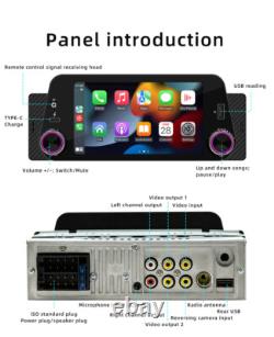 1Din Car Radio Stereo For CarPlay Android Auto Bluetooth MP5 Player With4LED Cam