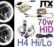 1pr White 7 Halo Lights & 70w Hid Kit Ford Escort Cortina Mk1 Mk2 Lights