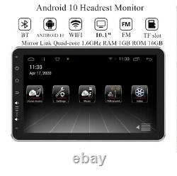 2PC 10.1 Android 10 Car Headrest Monitor 1080P WIFI Bluetooth FM Mirror Link