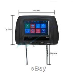 2X 12V 7 Touch Screen Universal Autos Headrest Monitors MP5 Player FM USB BT IR