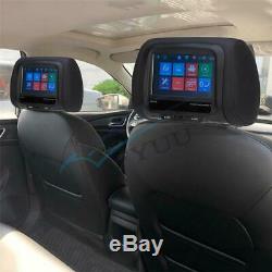 2X 12V 7 Touch Screen Universal Autos Headrest Monitors MP5 Player FM USB BT IR