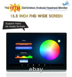 2X 13.3 Android11 Car Headrest Touch Screen Monitor 1080 PFM WIFI Bluetooth
