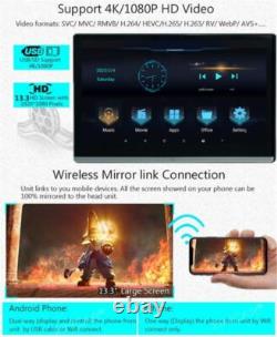 2X 13.3 Android11 Car Headrest Touch Screen Monitor 1080 PFM WIFI Bluetooth