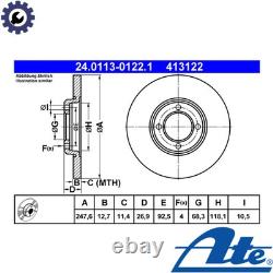 2x BRAKE DISC 24.0113-0122.1 FOR FORD ESCORT/II/Turnier TAUNUS/V/III CORTINA