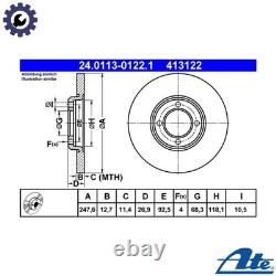 2x BRAKE DISC 24.0113-0122.1 FOR HYUNDAI FORD ESCORT/Mk/II/Turnier/Break/? 1.6L