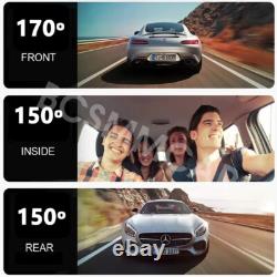 3 Lens Car DVR Camera Rearview Mirror Video Recorder Dash Cam WIFI Night Vision