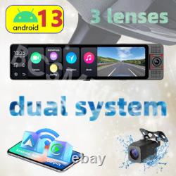 3 Lens Car DVR Camera Rearview Mirror Video Recorder Dash Cam WIFI Night Vision