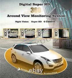 360° 2D Car Bird View Panorama System Set 4 Camera Car DVR All Round View 1080P