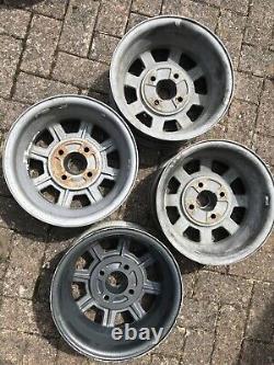 4 Genuine Lotus Lightweight Wheels 5 1/2 X 13 Ford Pitch Lotus 7 Escort Cortina