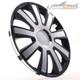 4 Hub Caps 14 Inch Wheel Trims Covers Flash Iii Schwarz / Silber For Citroen For