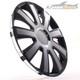 4 Hub Caps 15 Inch Wheel Trims Covers Flash Viii Schwarz / Grau For Citroen Ford