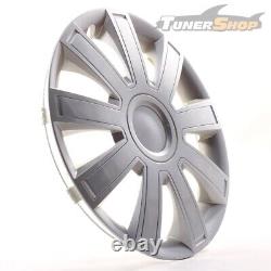 4 Hub Caps 16 Inch Wheel Trims Covers Arrow Lux silber for Citroen Ford Lancia M