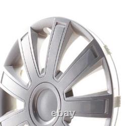 4 Hub Caps 16 Inch Wheel Trims Covers Arrow Lux silber for Citroen Ford Lancia M