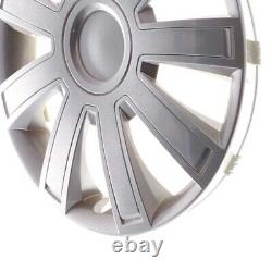 4 Hub Caps 16 Inch Wheel Trims Covers Arrow Lux silber for Citroen Ford Lancia M