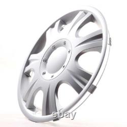 4 Hub Caps 16 Inch Wheel Trims Covers Ibiza silber for Citroen Ford Lancia MINI