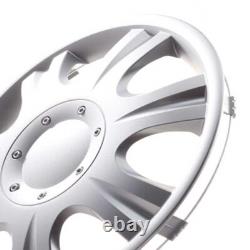 4 Hub Caps 16 Inch Wheel Trims Covers Ibiza silber for Citroen Ford Lancia MINI