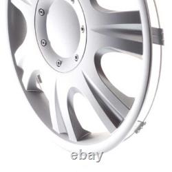 4 Hub Caps 16 Inch Wheel Trims Covers Ibiza silber for Citroen Ford Lancia MINI