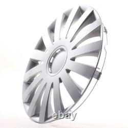 4 Hub Caps 17 Inch Wheel Trims Covers Wind silber for Citroen Ford Lancia MINI R