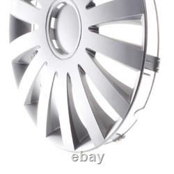 4 Hub Caps 17 Inch Wheel Trims Covers Wind silber for Citroen Ford Lancia MINI R
