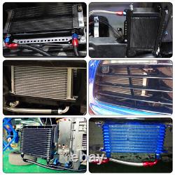 40 Row AN10 Engine Oil Cooler+5M Oil Line Fittings+7 Electric Fan Kit Van