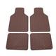 4pcs Pu Leather Car Interior Floor Mats Carpet Cushion For All Weather Coffee