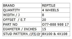 4x New 15 Inch Alloy Wheels Alloys Bbs Rs Rep Ford Escort Cortina Fiesta 4x108