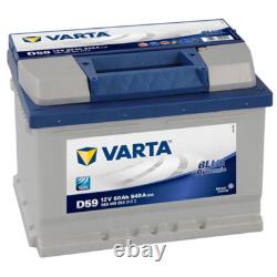 533079 Blue 075 Car Battery 12V 60Ah 540cca L242 W175 H175 0/1 B13 4 Year Varta