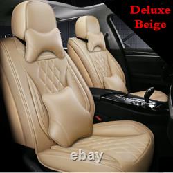 5D Full Surround Car Seat Covers Full Set Cushion+Pillows For 5-Seats Car Sedan