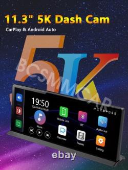 5K 11.3 Wireless CarPlay Android Auto Dash Cam Front Rear Parking Monitoring