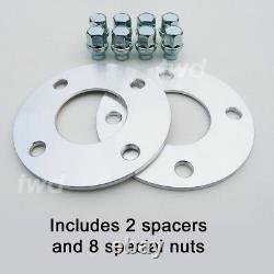 5MM ALLOY WHEEL SPACERS + EXTRA LONG NUTS FOR FORD (4x108 63.4 PCD) SHIM 2H8VS