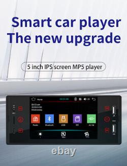 5in 1DIN Car MP5 Player Stereo Radio Bluetooth Touch Screen FM USB +Rear Camera